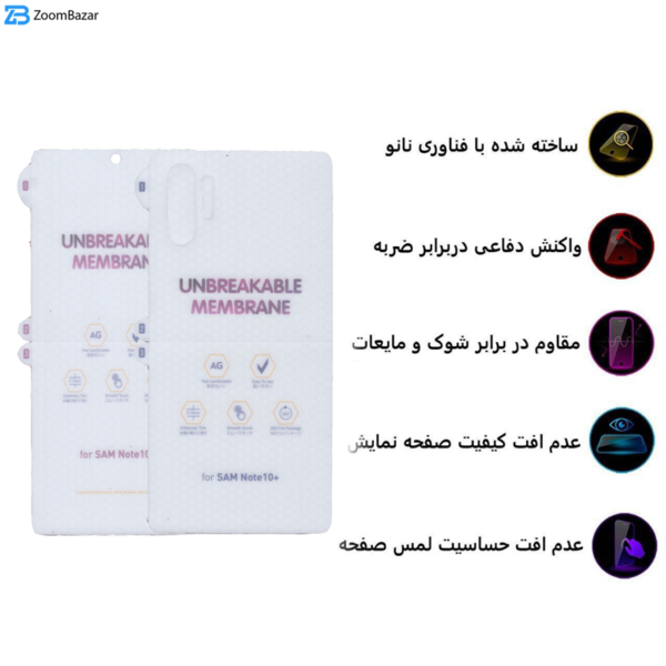 محافظ صفحه نمایش و پشت گوشی مات بوف مدل HgM15 مناسب برای گوشی موبایل سامسونگ Galaxy note10 plus