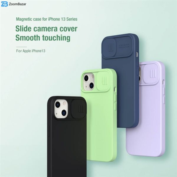 کاور نیلکین مدل CamShield Silky Magnetic silicon مناسب برای گوشی موبایل اپل iPhone 13