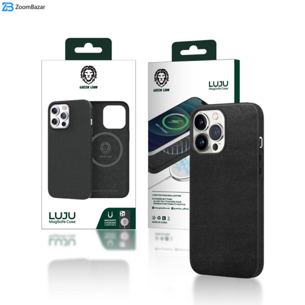 کاور گرین مدل Luju MagSafe Leather مناسب برای گوشی موبایل اپل iPhone 12pro max