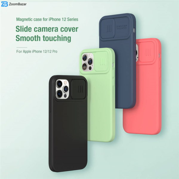 کاور نیلکین مدل CamShield Silky Magnetic silicon مناسب برای گوشی موبایل اپل iPhone 12 / iPhone 12 Pro