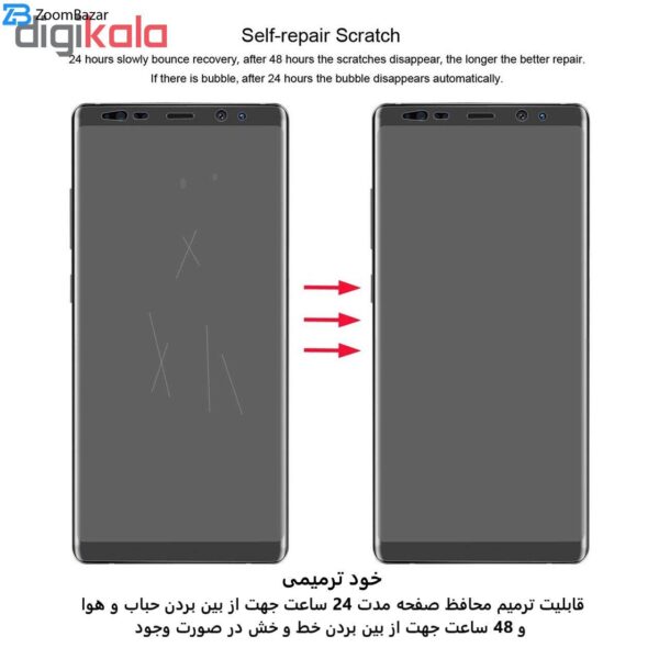 محافظ صفحه نمایش و پشت گوشی بوف مدل Hg01 مناسب برای گوشی موبایل سامسونگ Galaxy Note 8