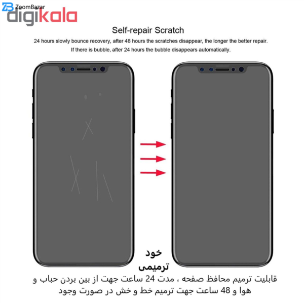 محافظ صفحه نمایش و پشت گوشی بوف مدل Hg01 مناسب برای گوشی موبایل اپل Iphone X