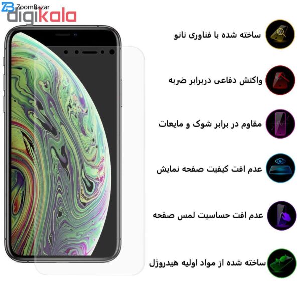 محافظ صفحه نمایش و پشت گوشی بوف مدل Hg01 مناسب برای گوشی موبایل اپل Iphone Xs