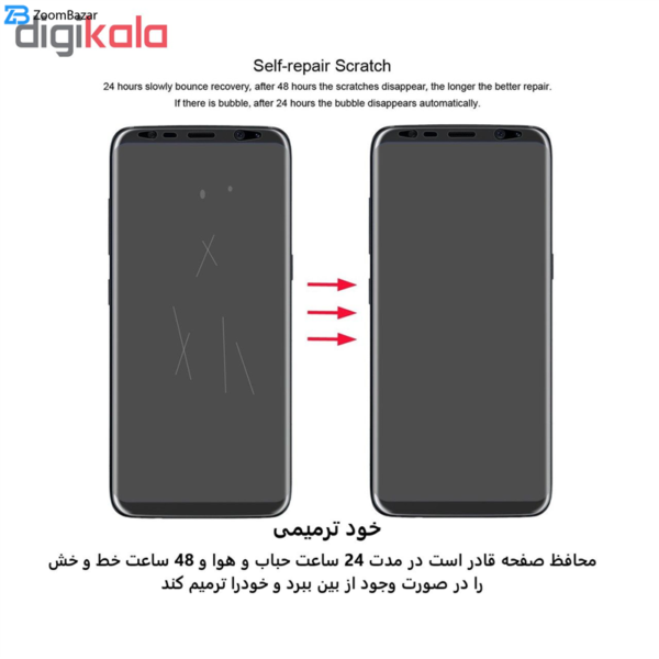 محافظ صفحه نمایش و پشت گوشی بوف مدل Hg01 مناسب برای گوشی موبایل سامسونگ Galaxy S8