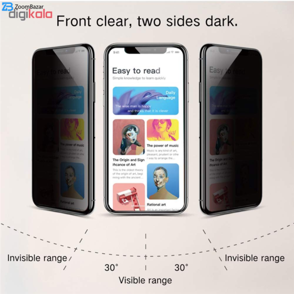 محافظ صفحه نمایش Privacy بوف مدل F33 مناسب برای گوشی موبایل اپل Iphone Xr