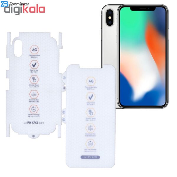 محافظ صفحه نمایش و پشت گوشی بوف مدل HgM15 مناسب برای گوشی موبایل اپل IPhone X