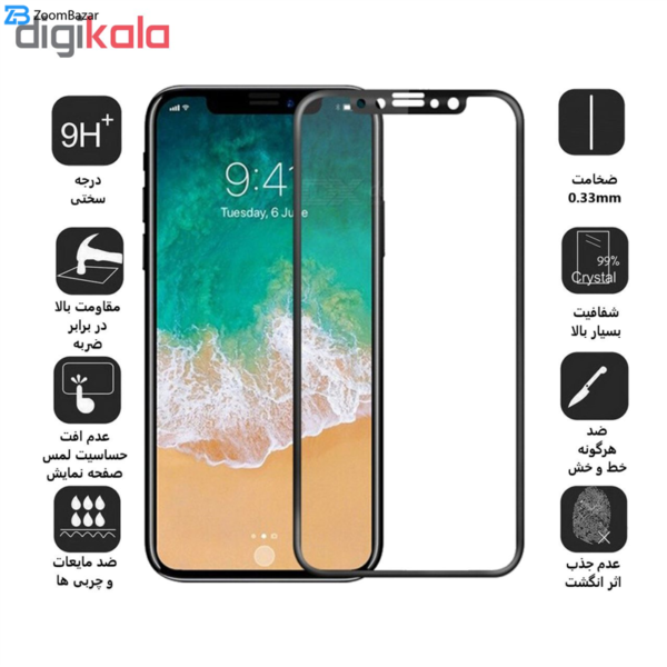 محافظ صفحه نمایش 5D بوف مدل F33 مناسب برای گوشی موبایل اپل Iphone 11 pro