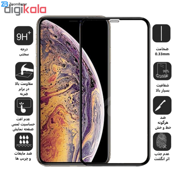 محافظ صفحه نمایش 5D بوف مدل F33 مناسب برای گوشی موبایل اپل Iphone 11 pro max