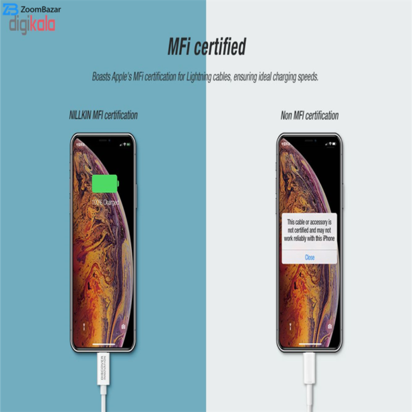 کابل تبدیل USB-C به لایتینینگ نیلکین مدل C94 طول 1 متر