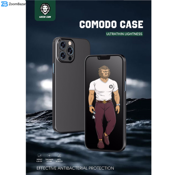 کاور گرین مدل Comodo مناسب برای گوشی موبایل اپل Iphone 13pro