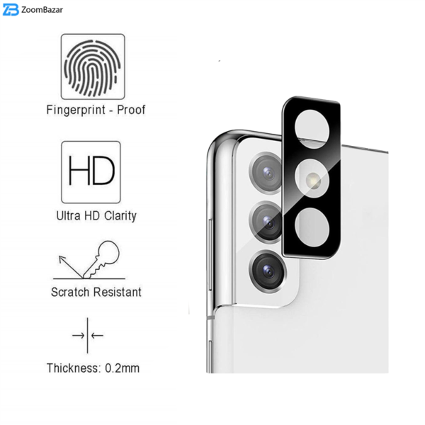 محافظ لنز دوربین بوف مدل 3D مناسب برای گوشی موبایل سامسونگ Galaxy S21