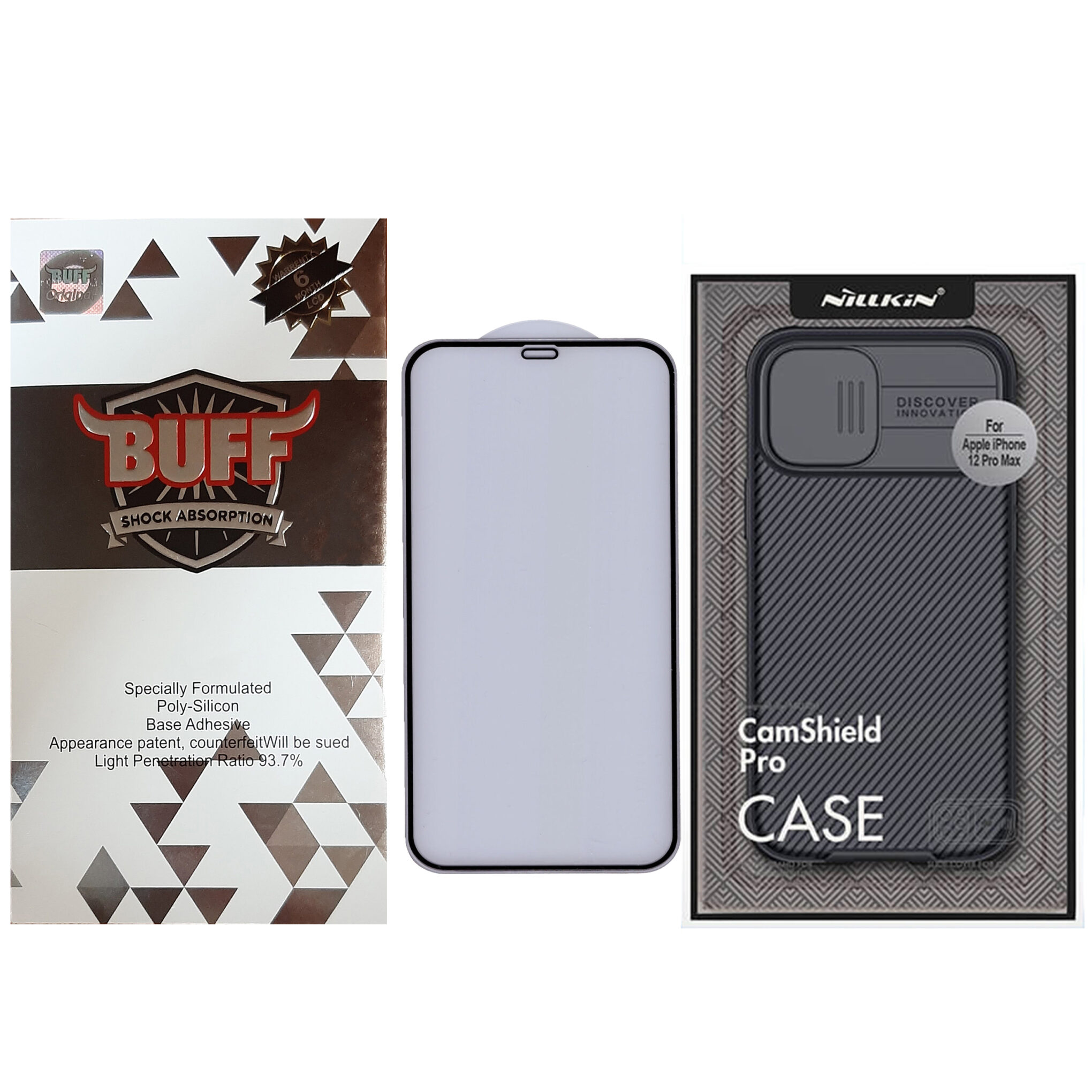 کاور نیلکین مدل FTCM مناسب برای گوشی موبایل اپل iPhone 12 Pro Max به همراه محافظ صفحه نمایش