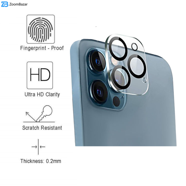 محافظ لنز دوربین بوف مدل 3D Plus مناسب برای گوشی موبایل اپل Iphone 12 Pro Max
