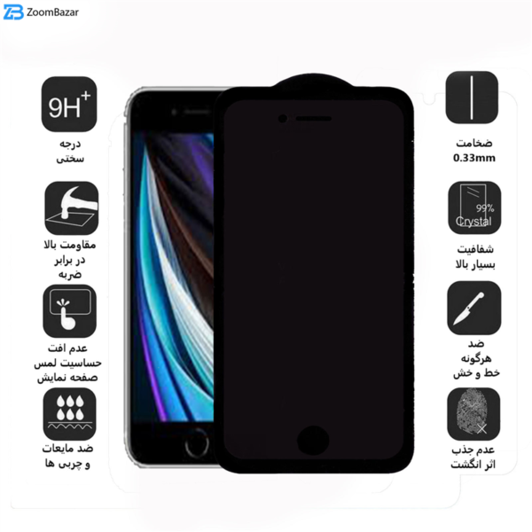 محافظ صفحه نمایش 5D بوف مدل F33 مناسب برای گوشی موبایل اپل Iphone se 2020