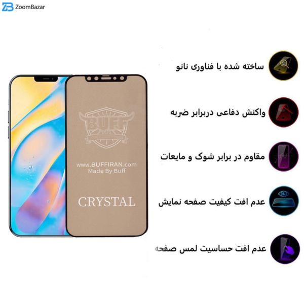 محافظ صفحه نمایش 5D بوف مدل Cry مناسب برای گوشی موبایل اپل Iphone 12 Mini