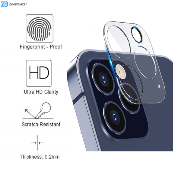 محافظ لنز دوربین بوف مدل Clear مناسب برای گوشی موبایل اپل Iphone 12 Pro