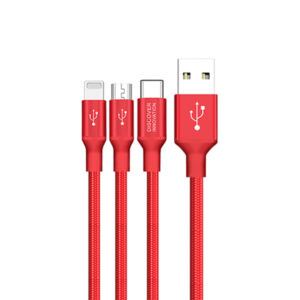 کابل تبدیل USB به لایتنینگ / microUSB / USB-C نیلکین مدل SWIFT3IN1 طول 1.5 متر