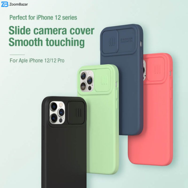 کاور نیلکین مدل CamShield Silky silicon مناسب برای گوشی موبایل اپل iPhone 12/iPhone 12 Pro