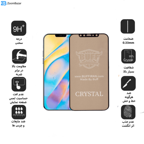 محافظ صفحه نمایش 5D بوف مدل Cry مناسب برای گوشی موبایل اپل Iphone 12 Mini