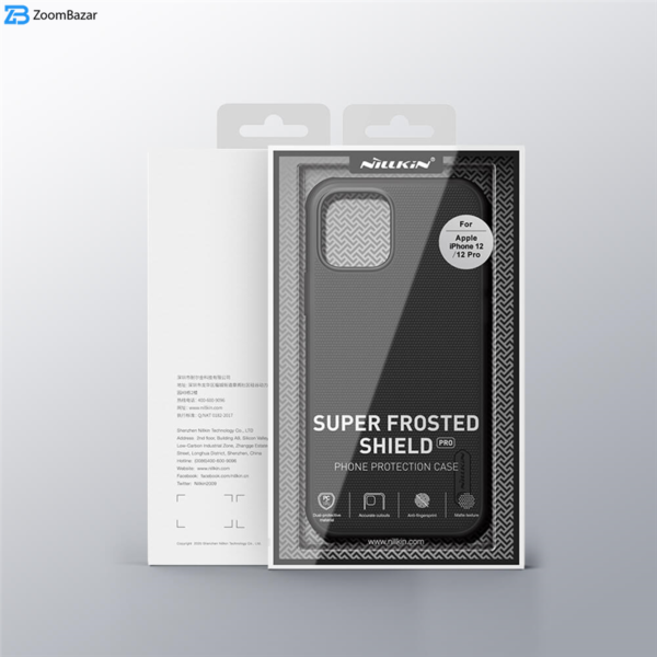 کاور نیلکین مدل Frosted Shield Pro مناسب برای گوشی موبایل اپل Iphone 12