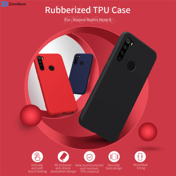 کاور نیلکین مدل Rubber مناسب برای گوشی موبایل شیائومی Redmi Note 8