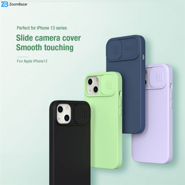 کاور نیلکین مدل CamShield Silky silicon مناسب برای گوشی موبایل اپل iPhone 13