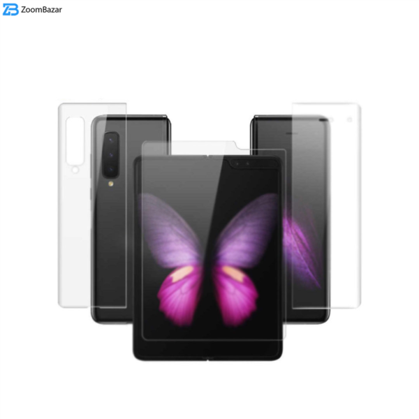 محافظ صفحه نمایش مات بوف مدل HgM-15 مناسب برای گوشی موبایل سامسونگ Galaxy Z fold1 به همراه محافظ پشت گوشی