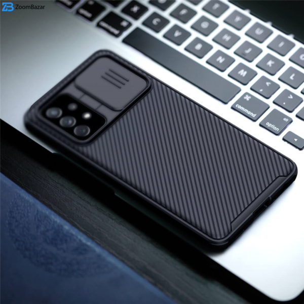 کاور نیلکین مدل Hgm-CM مناسب برای گوشی موبایل سامسونگ Galaxy A72 4G/5G به همراه محافظ صفحه نمایش