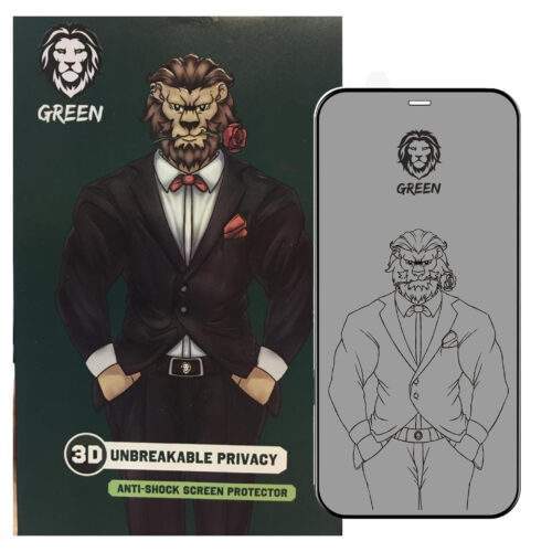 محافظ صفحه نمایش سرامیکی حریم شخصی گرین مدل Unbreakable-Privacy مناسب برای گوشی موبایل اپل IPhone 12 / 12 Pro