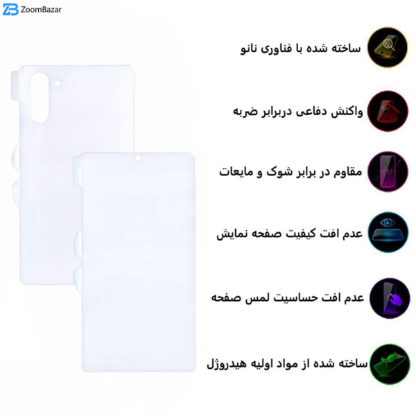 محافظ صفحه نمایش و پشت گوشی بوف مدل HgC15 مناسب برای گوشی موبایل سامسونگ Galaxy Note 10