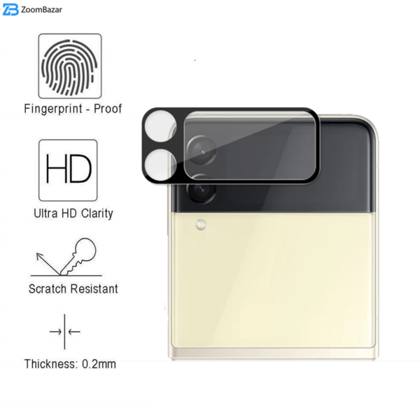 محافظ لنز دوربین بوف مدل 3D مناسب برای گوشی موبایل سامسونگ Galaxy ZFilip3