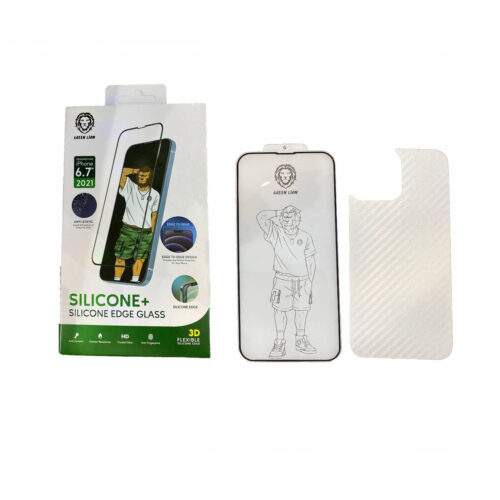 محافظ صفحه نمایش گرین مدل +Silicone مناسب برای گوشی موبایل اپل IPhone 13 Pro Max به همراه محافظ پشت گوشی