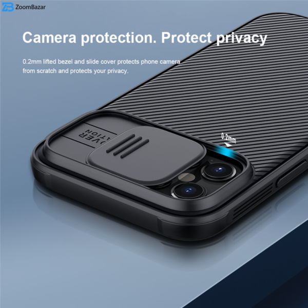کاور نیلکین مدل FCM مناسب برای گوشی موبایل اپل IPhone 12 Pro Max به همراه محافظ صفحه نمایش