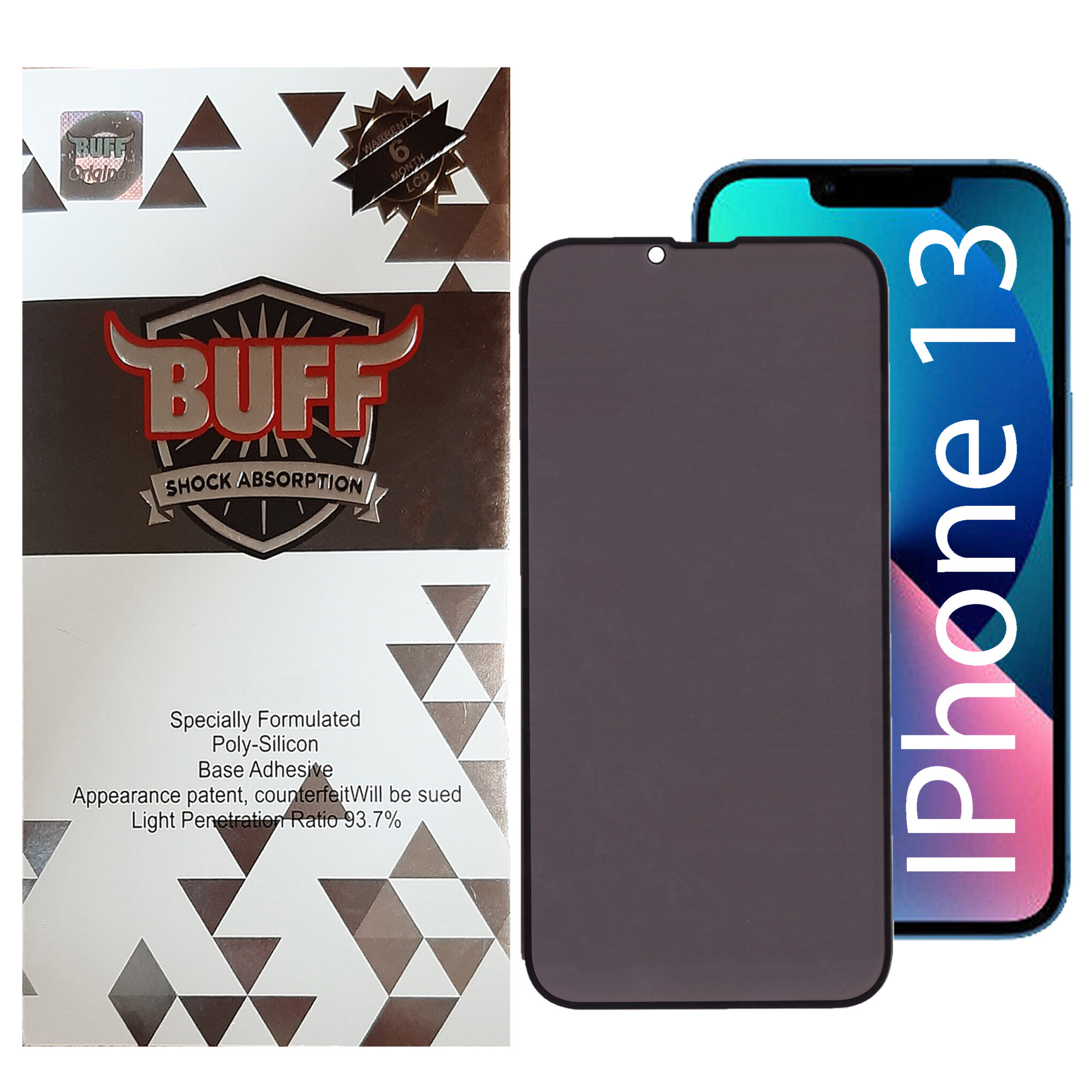 محافظ صفحه نمایش حریم شخصی بوف مدل Pr33 مناسب برای گوشی موبایل اپل Iphone 13