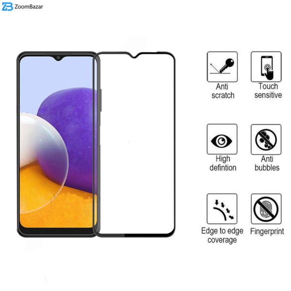 محافظ صفحه نمایش 5D بوف مدل F33 مناسب برای گوشی موبایل سامسونگ Galaxy A22 4G