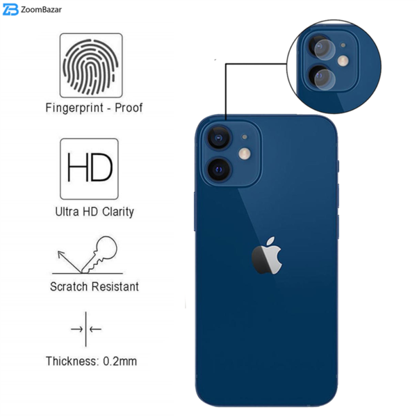 محافظ لنز دوربین بوف مدل Silc مناسب برای گوشی موبایل اپل Iphone 12