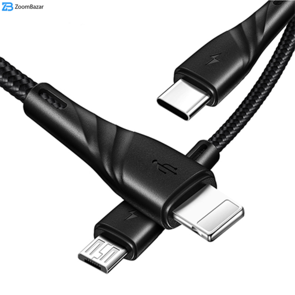 کابل تبدیل USB به USB-C/microUSB/لایتنینگ مک دودو مدل CA-6450 طول 1.2 متر