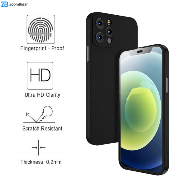 محافظ صفحه نمایش بوف مدل FB360 مناسب برای گوشی موبایل اپل Iphone 12 Pro به همراه محافظ پشت گوشی
