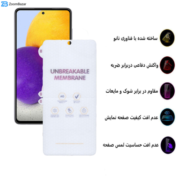 کاور نیلکین مدل Hgm-CM مناسب برای گوشی موبایل سامسونگ Galaxy A72 4G/5G به همراه محافظ صفحه نمایش