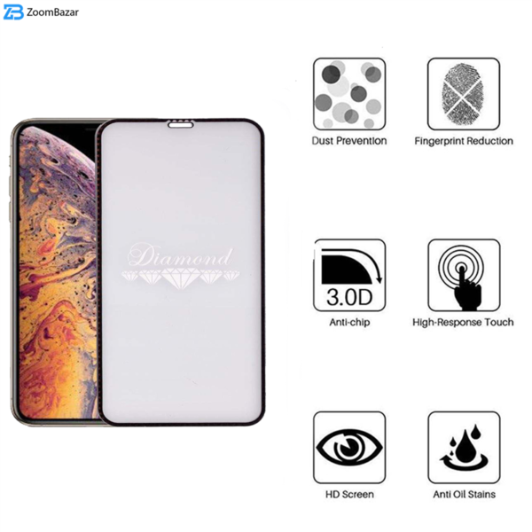 محافظ صفحه نمایش 5D بوف مدل Diamond مناسب برای گوشی موبایل اپل IPhone 11 pro max