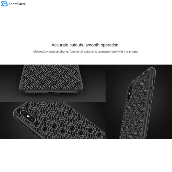 کاور نیلکین مدل Synthetic Fiber Plaid مناسب برای گوشی موبایل اپل Iphone Xs Max