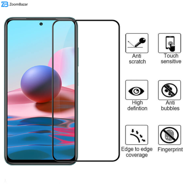 محافظ صفحه نمایش 5D بوف مدل F33 مناسب برای گوشی موبایل شیائومی Redmi Note 10 4G / Redmi Note 10s