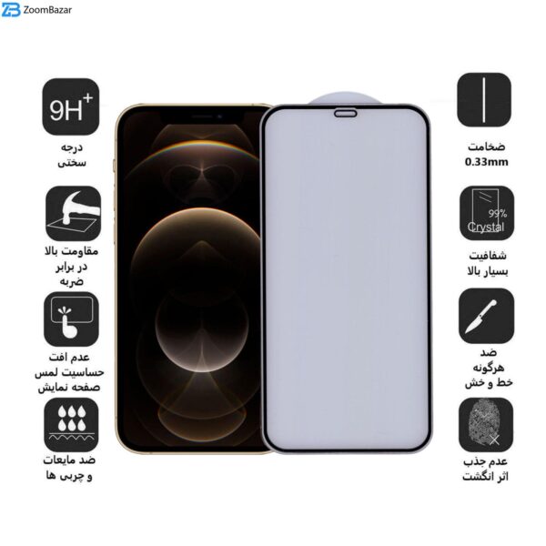 کاور نیلکین مدل FTCM مناسب برای گوشی موبایل اپل iPhone 12 Pro Max به همراه محافظ صفحه نمایش