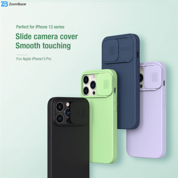 کاور نیلکین مدل CamShield Silky Magnetic silicon مناسب برای گوشی موبایل اپل iPhone 13 Pro