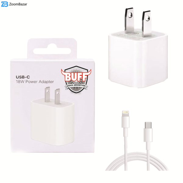 شارژر دیواری بوف مدل PowerPlus-4x به همراه کابل تبدیل USB-C