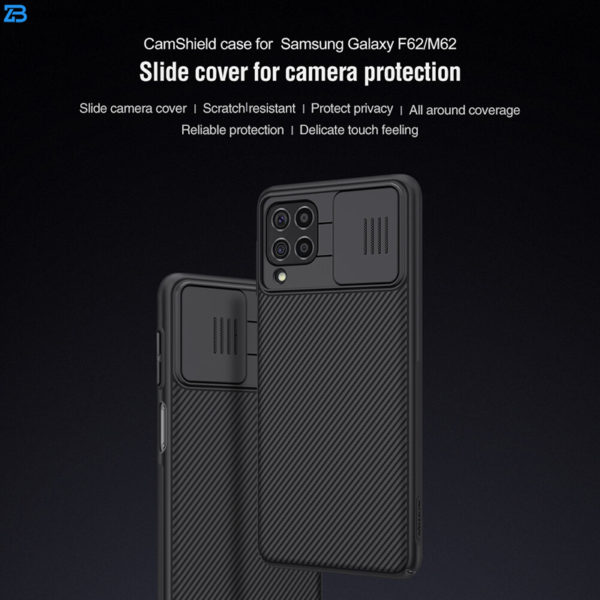 کاور نیلکین مدل Camshield مناسب برای گوشی موبایل سامسونگ Galaxy F62 / M62