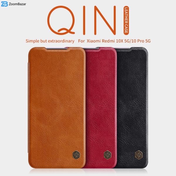 کیف کلاسوری نیلکین مدل QIN مناسب برای گوشی موبایل شیائومی Xiaomi Redmi 10X 5G/ Redmi 10X Pro 5G