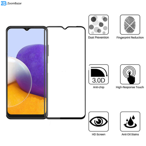 محافظ صفحه نمایش 5D بوف مدل F33 مناسب برای گوشی موبایل سامسونگ Galaxy A22 4G