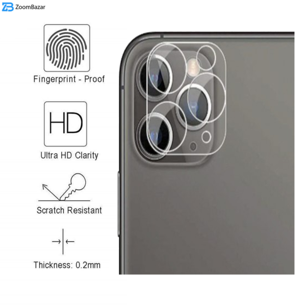 محافظ لنز دوربین بوف مدل Clear مناسب برای گوشی موبایل اپل Iphone 11 Pro