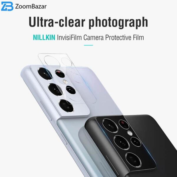محافظ لنز دوربین نیلکین مدل InvisiFilm مناسب برای گوشی موبایل سامسونگ Galaxy s21 ultra